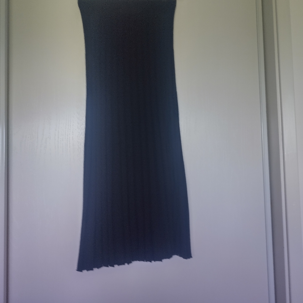Margaret O'Leary Pleated Black Sweater Pencil Skirt Size S